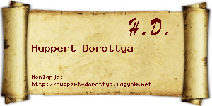 Huppert Dorottya névjegykártya